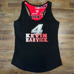 NASCAR for Her Kevin Harvick #4 black and red double sided racerback tank top